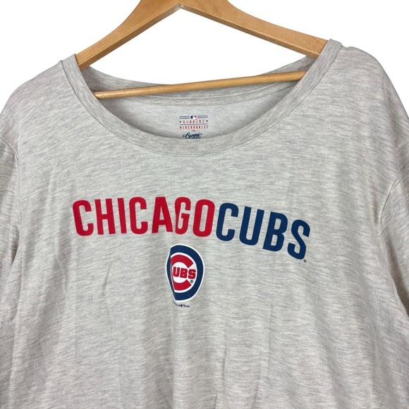 EUC MLB Genuine Merch Women's Chicago Cubs Gray Crew Neck Loose Fit Sweater XL - Picture 3 of 11